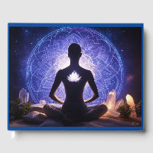 Meditating Silhouette Guest Book - Spiritual Event