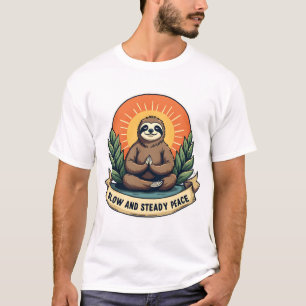 Meditating Sloth Vintage Relaxed Humor Design 2 T-Shirt