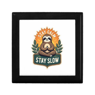 Meditating Sloth Vintage Relaxed Mind T-Shirt 2 Gift Box