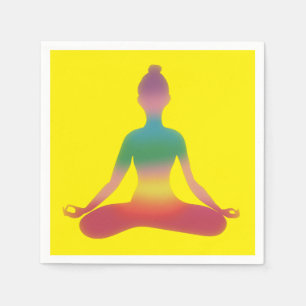 Meditating Yoga Art Napkins