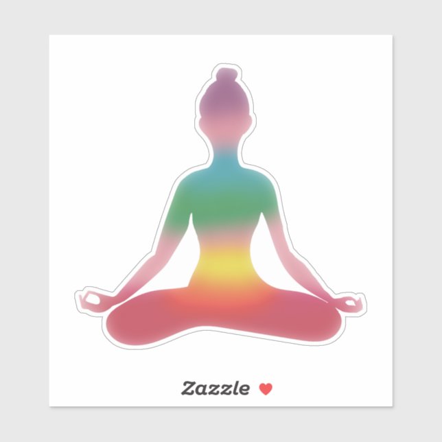 Meditating Yoga Art  Sticker (Sheet)