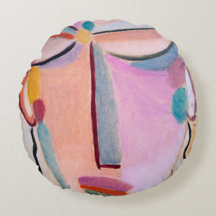 Meditation Alexej von Jawlensky Figurative Art Round Pillow