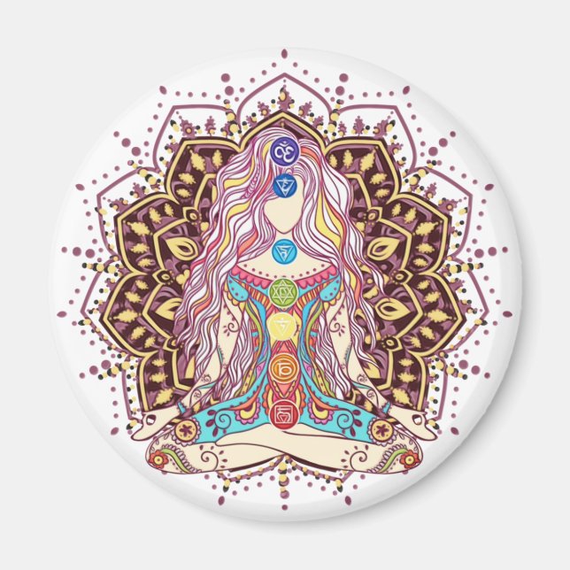 Meditation and Chakra Alignment Magnet (Front)