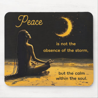 Meditation Art and Inspirational Quote Mouse Pad