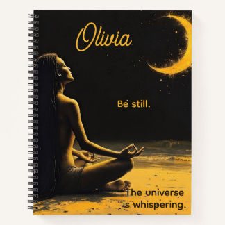 Meditation Art and Inspirational Quote Notebook