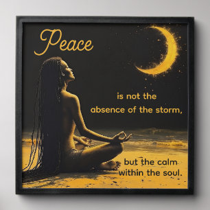 Meditation Art and Inspirational Quote Peel And Stick Photo Tile