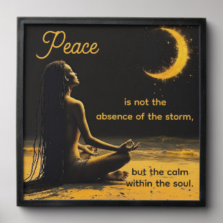 Meditation Art and Inspirational Quote Peel And Stick Photo Tile