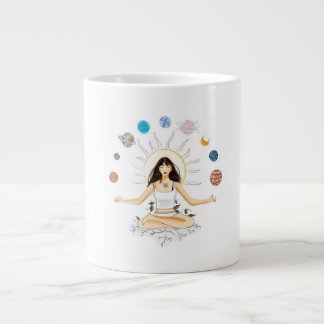Meditation art giant coffee mug