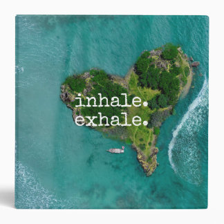 Meditation Beautiful Paradise Heart Shaped Island 3 Ring Binder