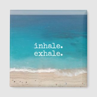 Meditation Breath Beautiful Beach Magnet