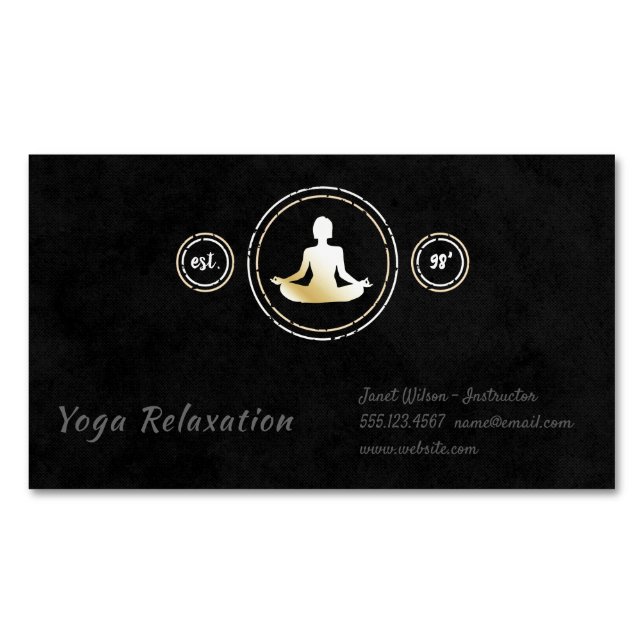 Meditation Business Card Magnet (Front)