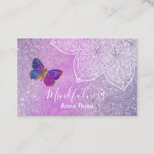  Meditation Butterfly Mandala Reiki Yoga Business Card