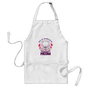 Meditation cat - Kawaii cat Adult Apron