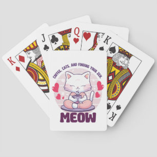 Meditation cat - Kawaii cat Poker Cards