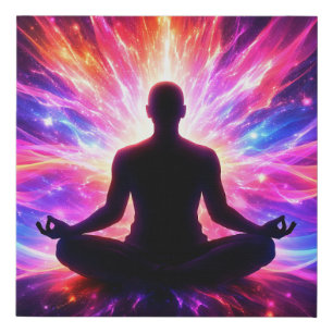 Meditation Chakra Faux Canvas Spiritual Art