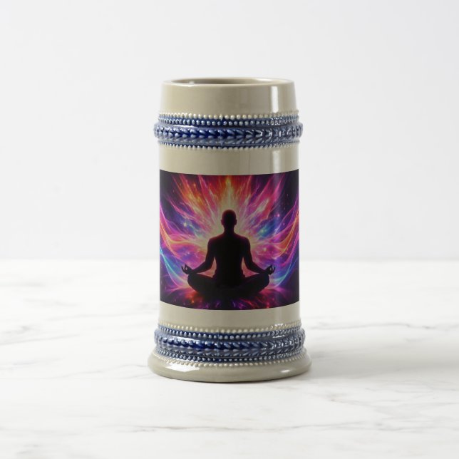 Meditation Chakra Stein Mug Spiritual Art (Center)