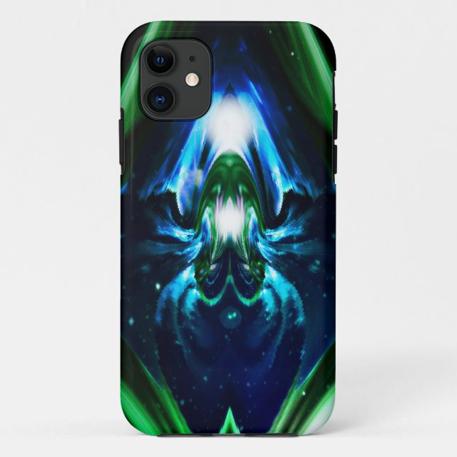 Meditation-Chakras Blue N Green iPhone 5 case (Back)