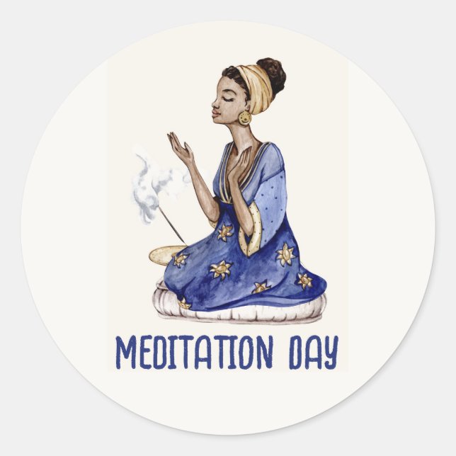 Meditation Day Sticker Sheet (Front)