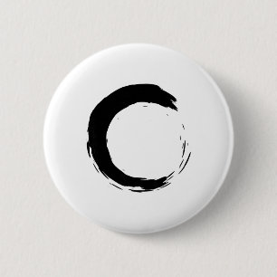 Meditation Enso Circle Mindfulness Buddha Buddhist Button