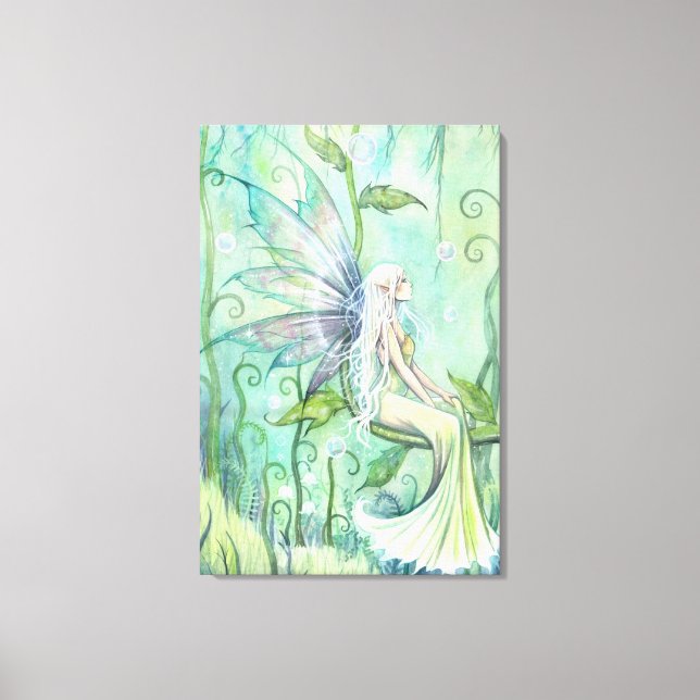 Meditation Fairy Fantasy Artwork by Molly Harrison Canvas Print (Front)