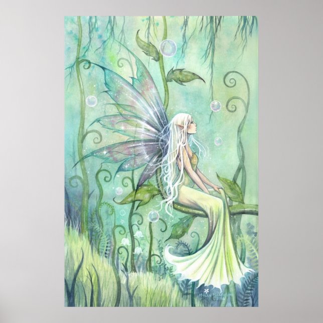 Meditation Fairy Fantasy Artwork by Molly Harrison Poster (Front)