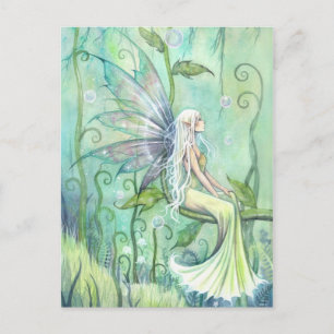 Meditation Fairy Illustration Art Postcard