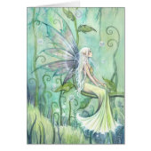 Meditation Fairy in Green Garden Fantasy Art (Front)