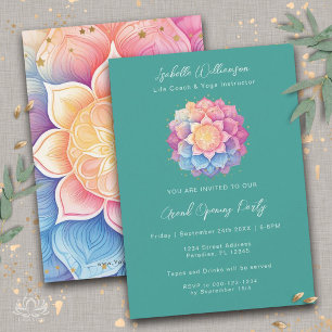 Meditation Flower Mandala Holistic Metaphysical Invitation