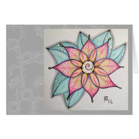 Meditation Flowers, blank inside Cards (Front Horizontal)