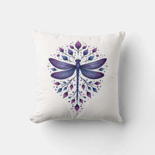 Meditation Fractal Geometry Spiritual Yoga Dragonf Throw Pillow