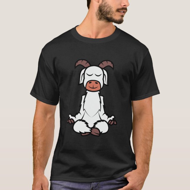 Meditation  Goat Apparel for a Yoga Lover T-Shirt (Front)
