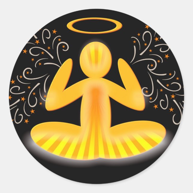 meditation halo stickers (Front)
