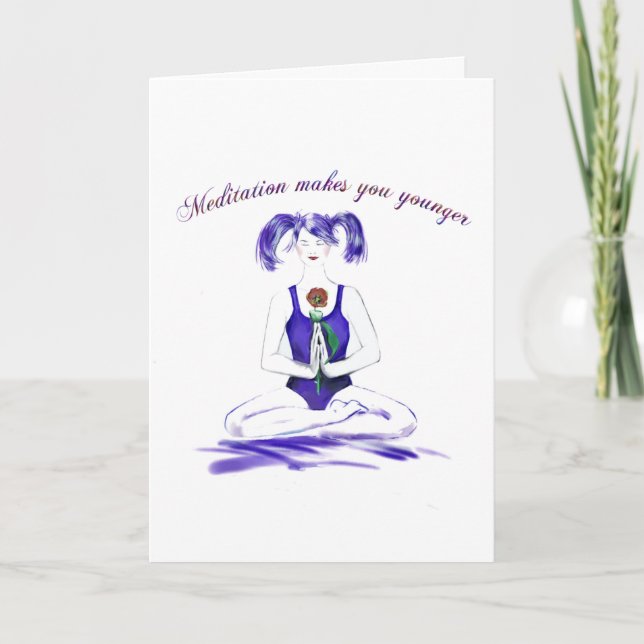 Meditation Humor-birthday Card (Front)