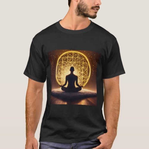Meditation I am presence Flower of Life Light  T_Shirt