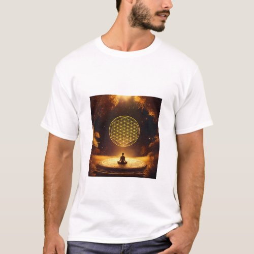 Meditation I am presence Flower of Life Light  T_Shirt