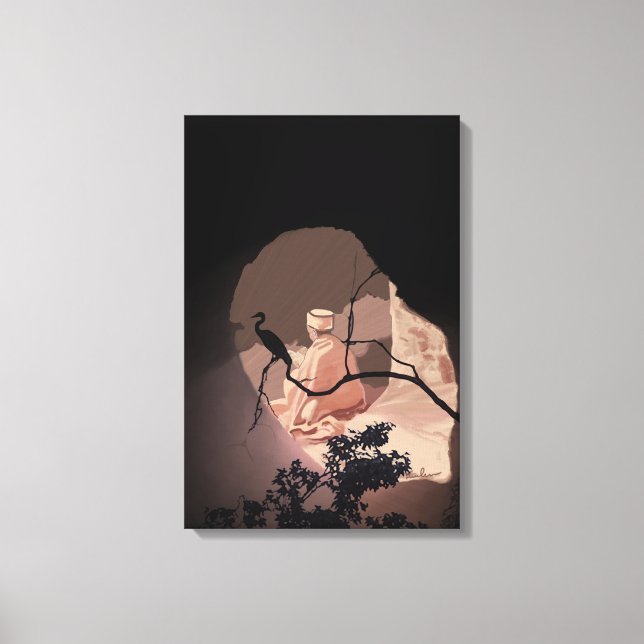 Meditation In an Ethiopian Through the Window Canvas Print (Front)
