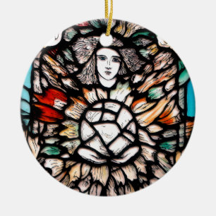 Meditation in Colors: Stained-Glass Art & Spiritua Ceramic Ornament