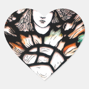 Meditation in Colors: Stained-Glass Art & Spiritua Heart Sticker