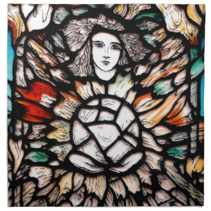 Meditation in Colors: Stained-Glass Art & Spiritua Napkin