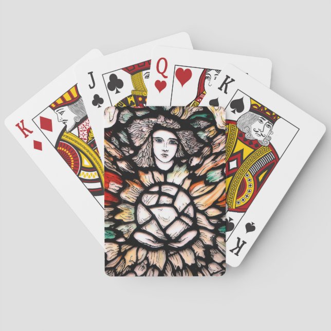 Meditation in Colors: Stained-Glass Art & Spiritua Poker Cards (Back)