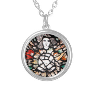 Meditation in Colors: Stained-Glass Art & Spiritua Silver Plated Necklace