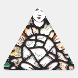 Meditation in Colors: Stained-Glass Art & Spiritua Triangle Sticker