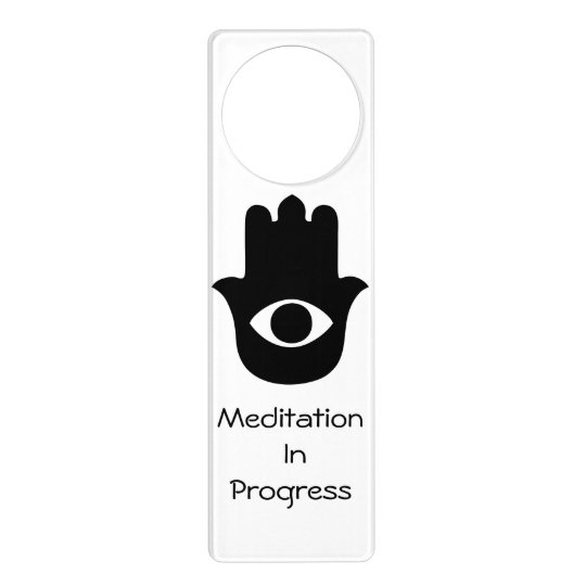 Meditation In Progress Hamsa Door Hanger