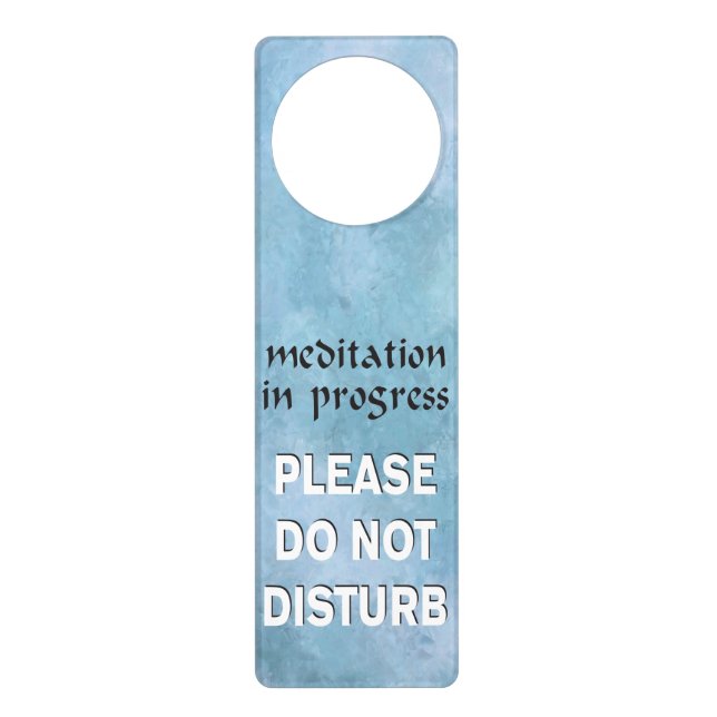 Meditation in Progress please do not disturb Door Hanger (Front)