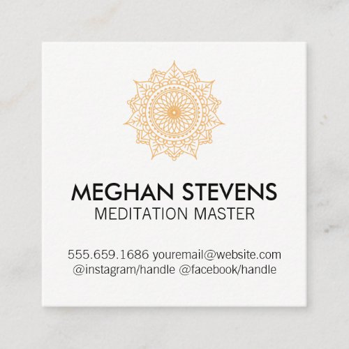 Meditation Instructor Sophisticated Natural Design Appointment Card