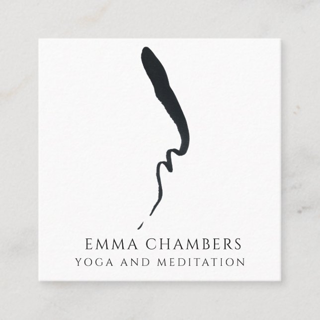 Meditation Instructor Square Business Card (Front)