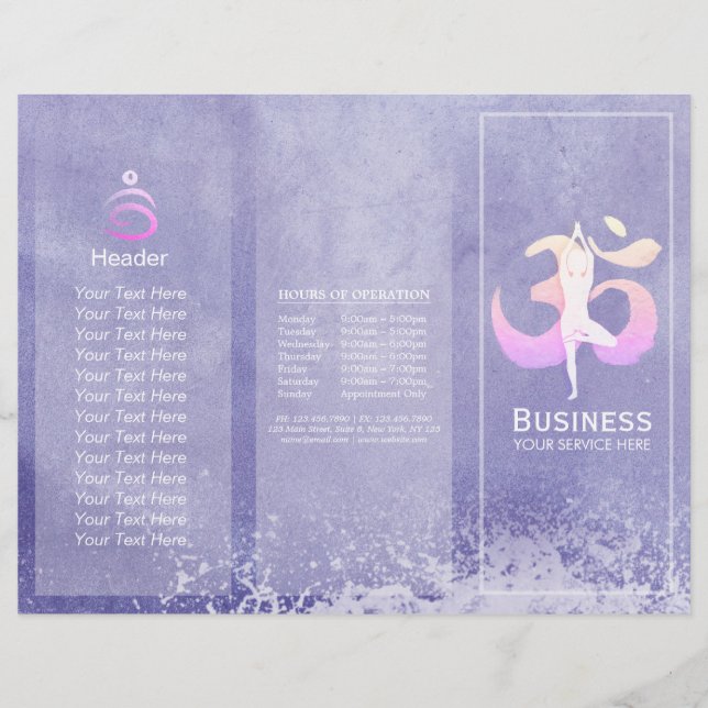 Meditation Instructor Yoga Pose Brochure (Front)