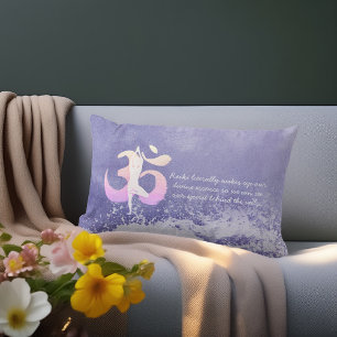 Meditation Instructor Yoga Pose OM Quote Lumbar Pillow