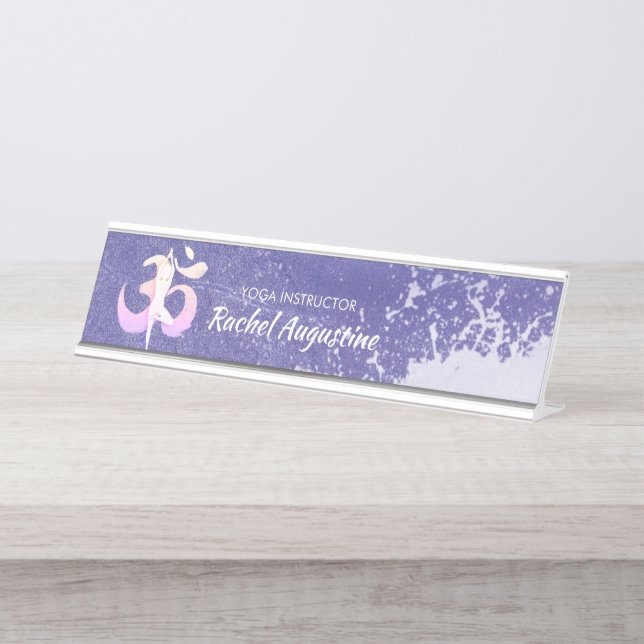 Meditation Instructor Yoga Pose Om Sign (Front)