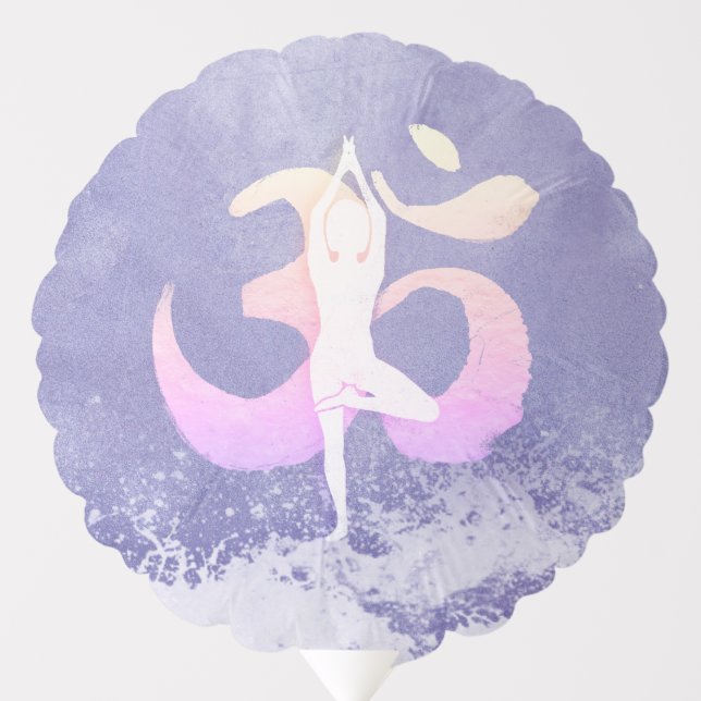 Meditation Instructor Yoga Pose Om Sign Balloon (Front)
